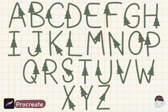 Download Christmas Alphabet Procreate Brushes, - Premium Resources