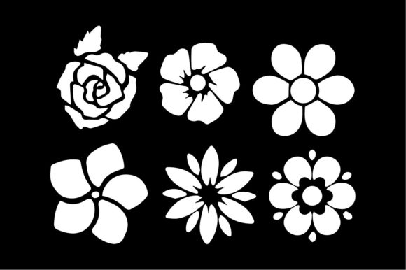 Download Set Hand Drawn Curly Grass and Flowers - Hand drawn Collection