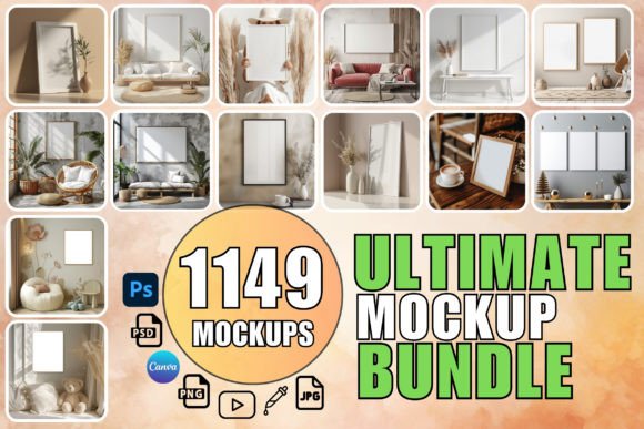 Download Frame Mockup Bundle Canvas Mockup Bundle - Frame Collection