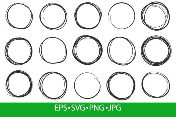 Download Hand Drawn Circles, Circular Brushes - Hand drawn Collection