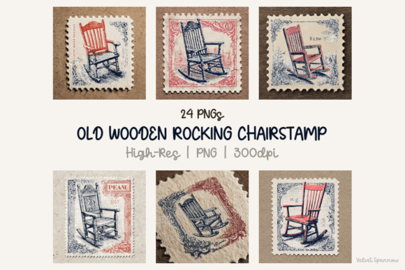 Download Old Wooden Rocking Chairstamp 24 Png - Premium Resources