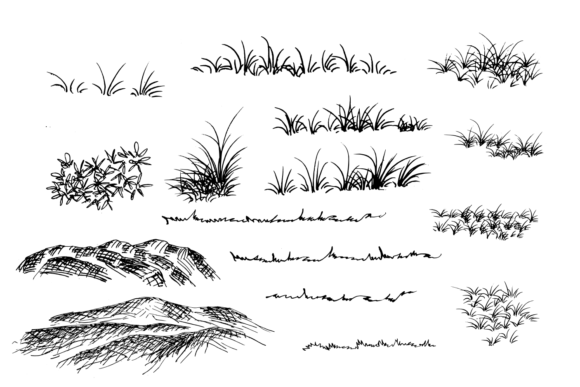 Download Hand Drawn Grass Line - Hand drawn Collection