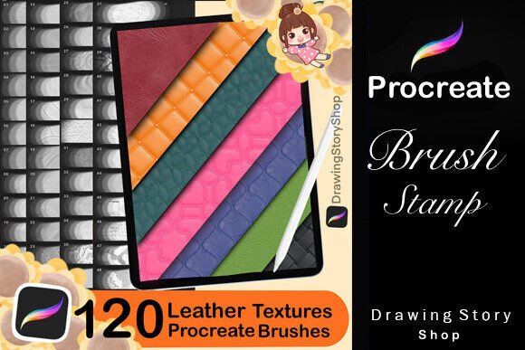 Download 120 Procreate Leather Textures Brushes - Premium Resources