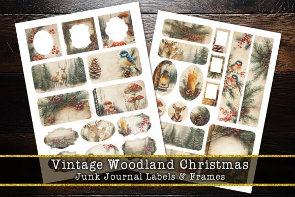 Download Woodland Christmas Labels &amp; Frames - Frame Collection