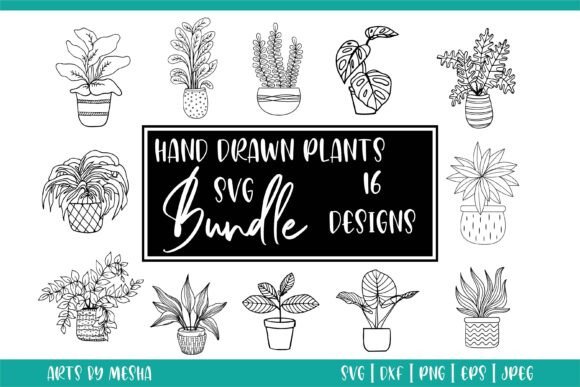 Download Hand Drawn Plants Svg Bundle - Hand drawn Collection